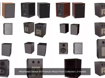 Wharfedale Denton 85 Premium Wood Finish Collection 3D Model Pack