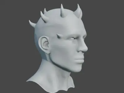 Darth maul head Low-poly 3D model