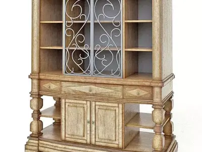 An Antique Style Cupboard 3D model