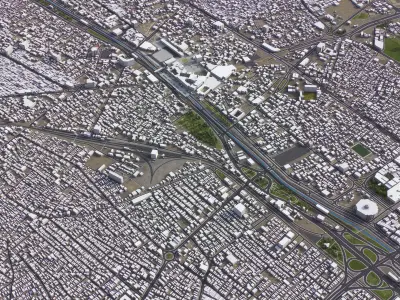 Qom - 3D City Model Low-poly 3D model