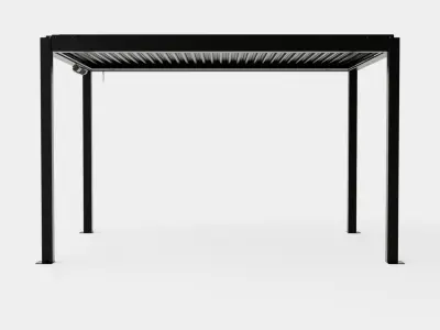 Pergola 3x4 Black Low-poly 3D model