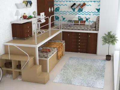 kids bedroom 3D model