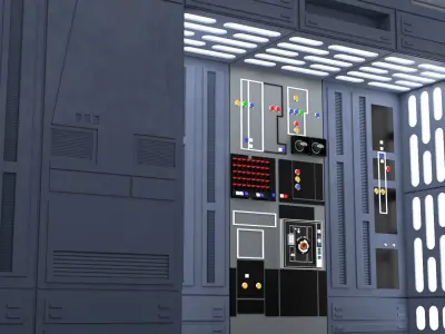 Set 1d - Death Star Alcove 1 1-12 scale Blackseries  3D Model Pack