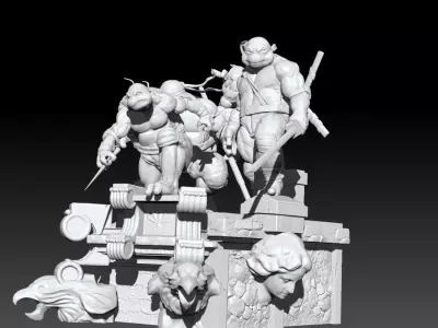 Ninja Turtles Dioram Fan art WinkyCollectibles 3D print model