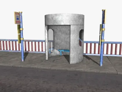 Bus Stop 3D model