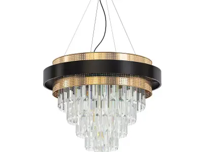ALSING crystal chandelier - gold 3D model