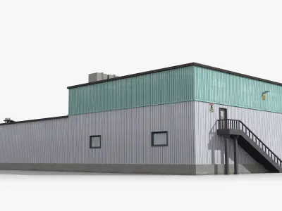 Factory x16 Low-poly 3D model