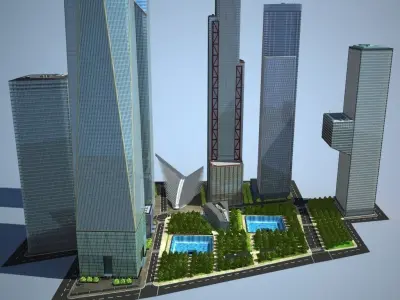 New World Trade Center Complex 3D model