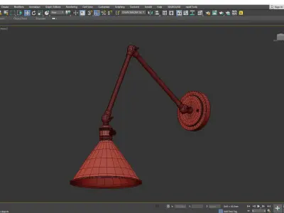 Ellerbeck Swing Arm Wall Sconce Low-poly 3D model