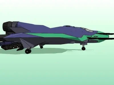 SQ Tamer - Multirole space corvette Conqueror class - parked 3D print model