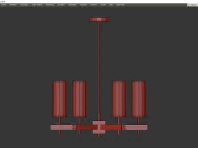 TUXEDO CHANDELIER Low-poly 3D model