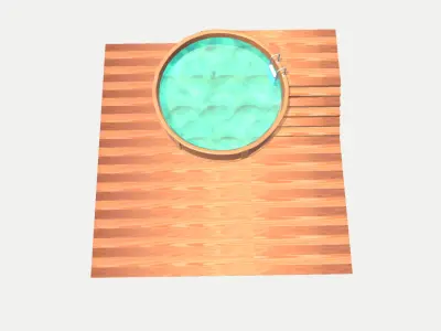 Wood Swimming Pool 3D model