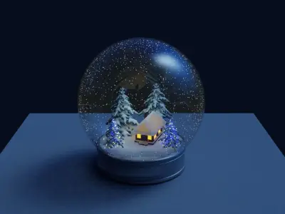 Glass snow globe 3D model