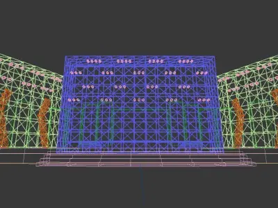 Stage party concert fashion catwalk T station  105 3D model