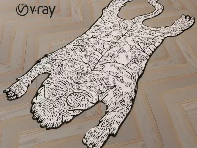 Carpet Tiger Big Rug 3D model