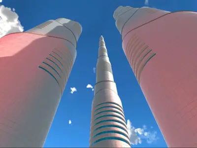 Sci-Fi Building 6 3D model