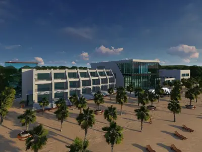 Resort Project On The beach Revit 3D model