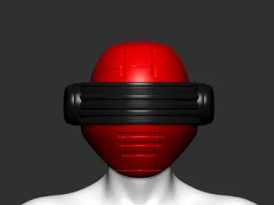 helmet high poly sculpt 3d printable ver 7 3D model 3D model