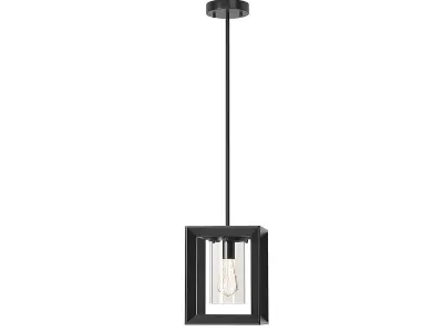 Ironclad Industrial and modern black gold drum style pendants 3D model