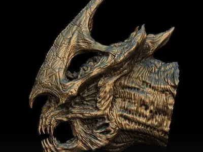The cave Creature Head 3D model
