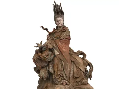 Deity Statue Sculpture07 3D model