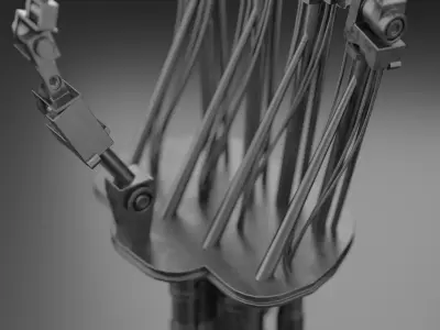 Mechanical High Poly Hand 3D model