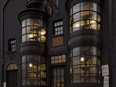 Ollivanders Wand Shop from Harry Potter 3D model