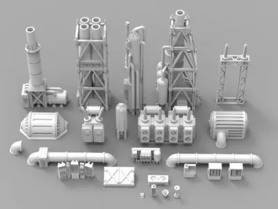 Infrastructure and Objectives Pack 02 3D print model