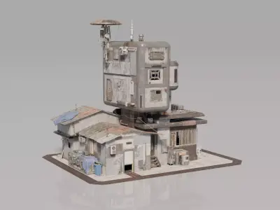 Neighborhood House Building 7 3D model