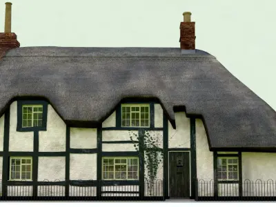 Thatched Tudor Cottage 3D model