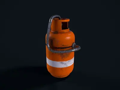 Sci Fi Gas Canister Low-poly 3D model