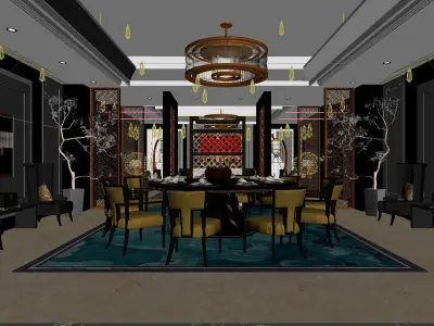 Business Restaurant - Coffee - Banquet  155 3D model
