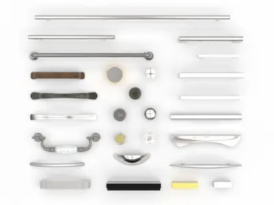 27-Piece Furniture Handles Pack 3D model