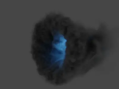 Thanos Portal Animated and Simulated 3D model