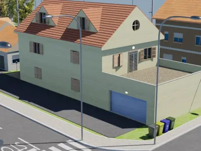 Modular city Low-poly 3D model buy