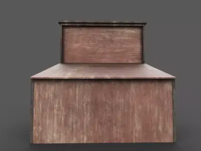 Wooden House Low-poly 3D model
