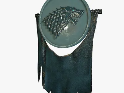 House Stark Banner 3D model