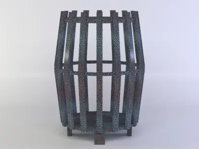 Barrel lamp Low-poly 3D model