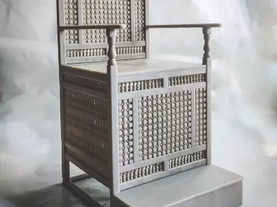 Arabic Ornamental Chair STL 2 MINIATURE for 3D PRINTING 3D print model