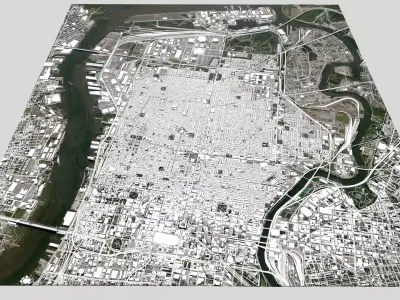 Cityscape Philadelphia Pennsylvania USA 3D model