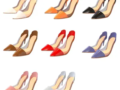 High Heel Pack 02 Low-poly 3D model