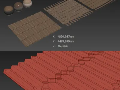 Matita modular wood floor By Foglie D Oro v122 v150 v151 Texture