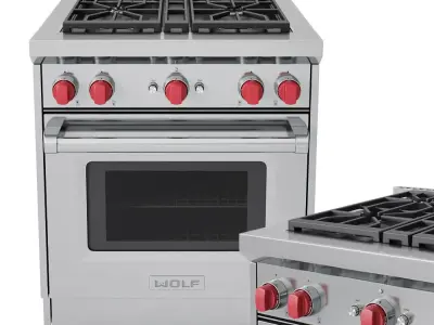 Wolf GR304LP Freestanding Gas 3D model