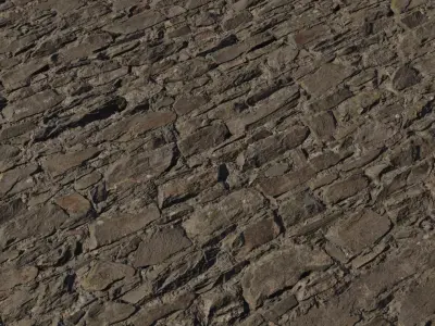 Dry Stack Slate Wall PBR Texture  Texture