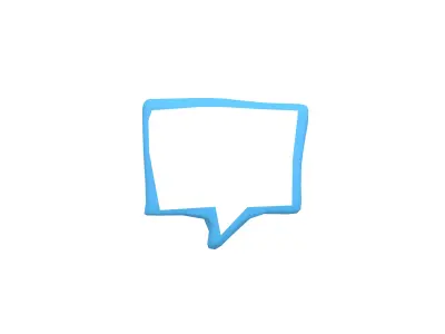 Speech Balloon v6 005 Low-poly 3D model