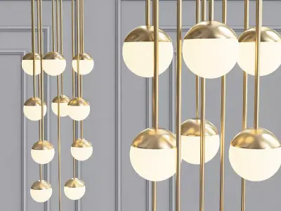Vincent Fixed Chandelier Arteriors 3D model