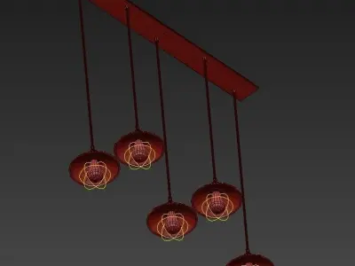 Loft Cone Pendant Line 5 3D model