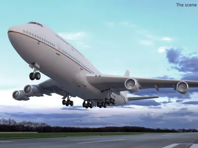  Boeing 747-300 Jet Airliner Rigged 