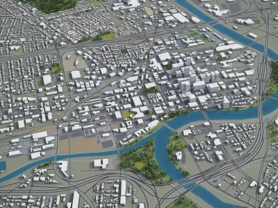 Dayton  Low-poly 3D model