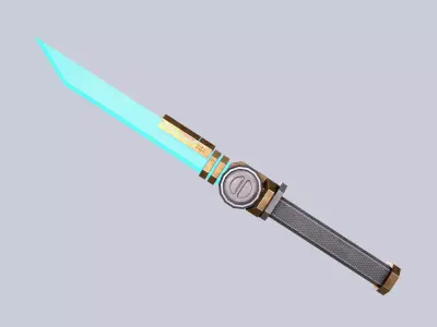 Sci fi elite knife Low-poly 3D model